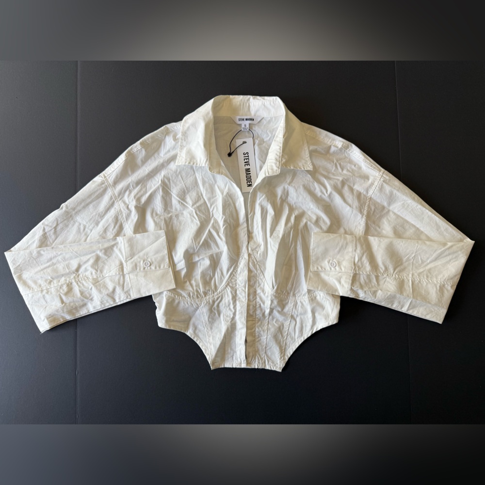 Steve Madden Cream Button Down Shirt